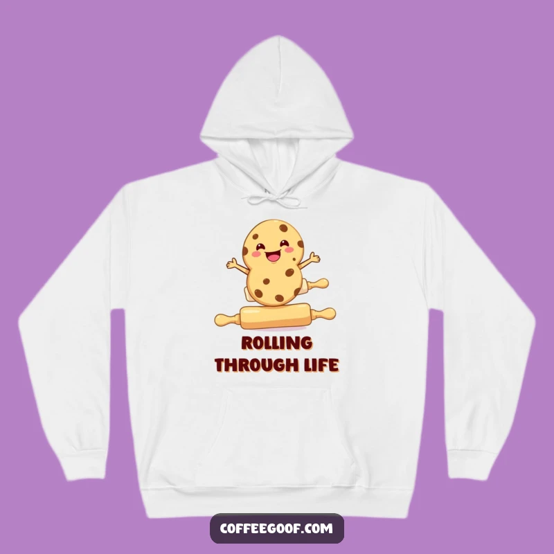 Cozy Funny Cookie Rolling Pin Hoodie - Warm & Hilarious Baker Apparel