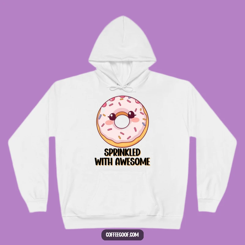 Funny Donut Hoodie: Cozy Up with Smiling Sprinkles for a Warm Funny Gift