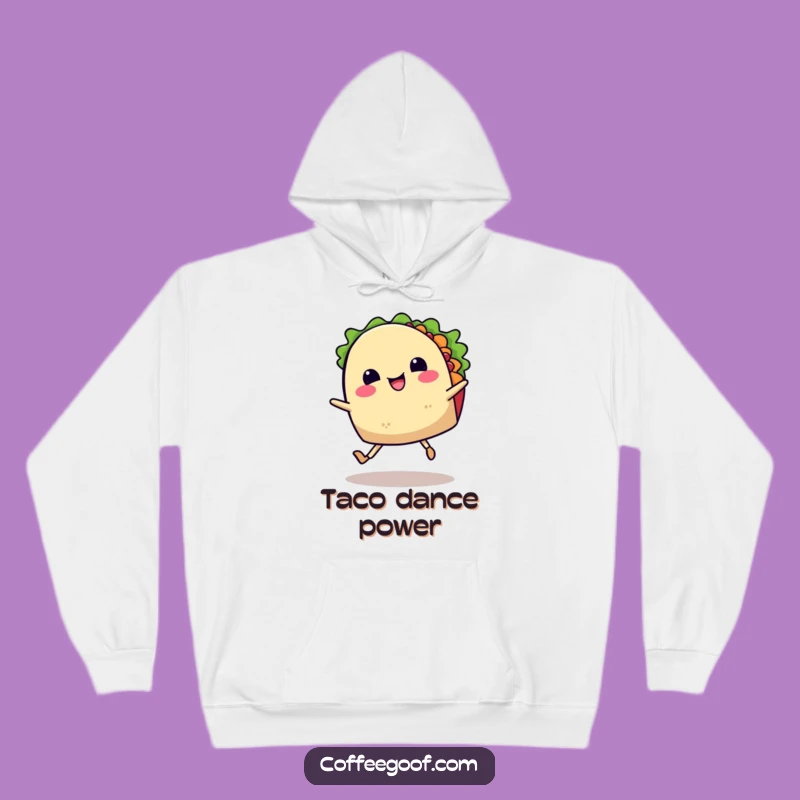 Funny Happy Taco Jig Hoodie: Cozy Fiesta Comfort, Warm Humorous Gift