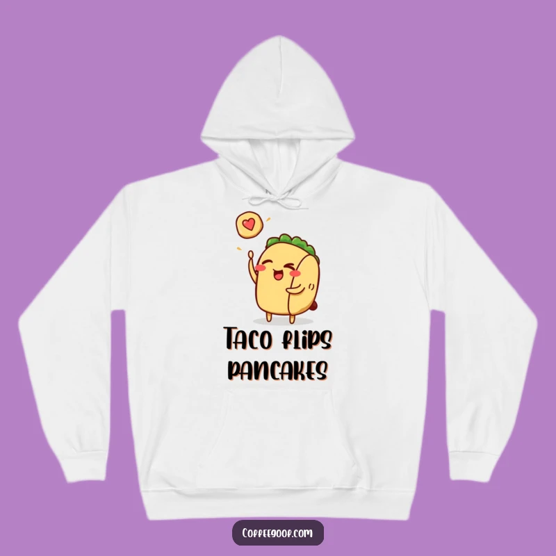 Cozy Funny Taco Pancake Hoodie - Warm and Hilarious Gift for Food Lovers