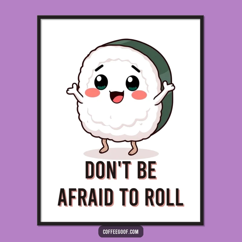 Free Printable Dancing Sushi Wall Art - Fun Downloadable Decor for Kitchens and Foodie Spaces