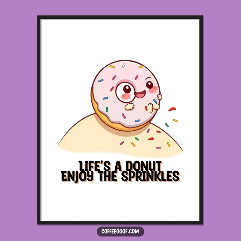 Free Printable Donut Wall Art: Giggling Sprinkle Roll Downloadable Decor!