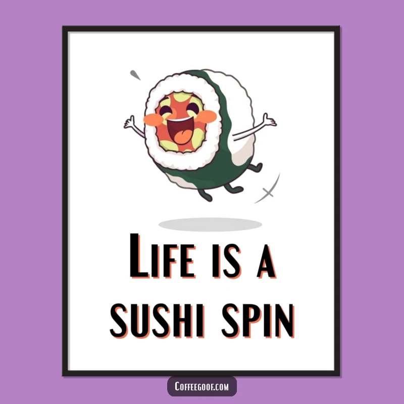 Free Printable Sushi Wall Art - Wobbly Spin Downloadable Decor
