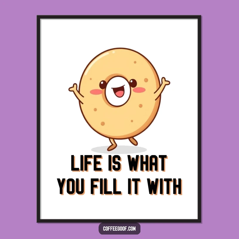 Funny Free Printable Bagel Wall Art - Jiggly & Joyful Downloadable Decor!