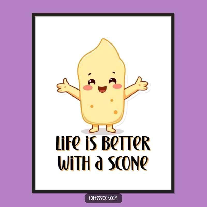 Funny Free Printable Scone Wall Art - Cozy & Cheerful Downloadable Decor!