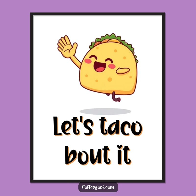Funny Free Printable Taco High Five Wall Art - Quirky Downloadable Decor
