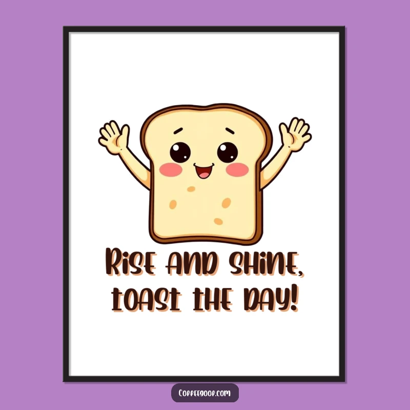 Funny Free Printable Toast Wall Art: Waving Arms Decor Downloadable Art