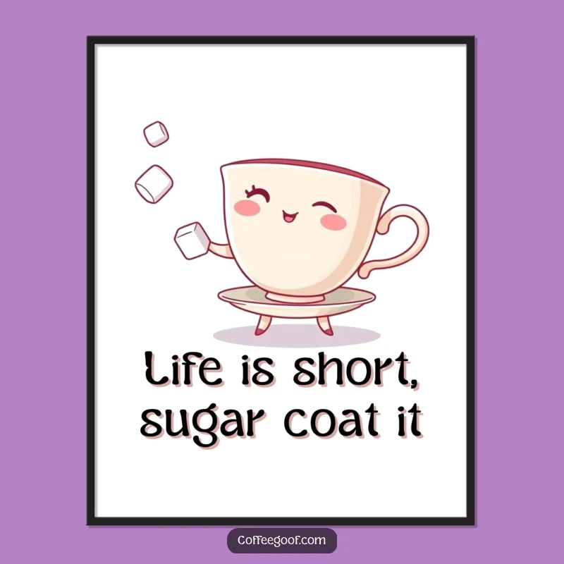 Funny Free Printable Teacup Wall Art - Quirky Juggling Downloadable Decor!