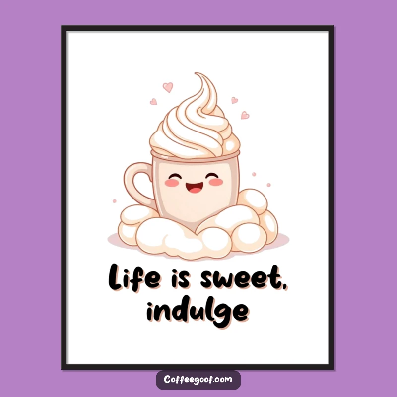 Free Printable Wall Art: Cocoa Mug Dive - Funny Downloadable Decor for Cozy Spaces