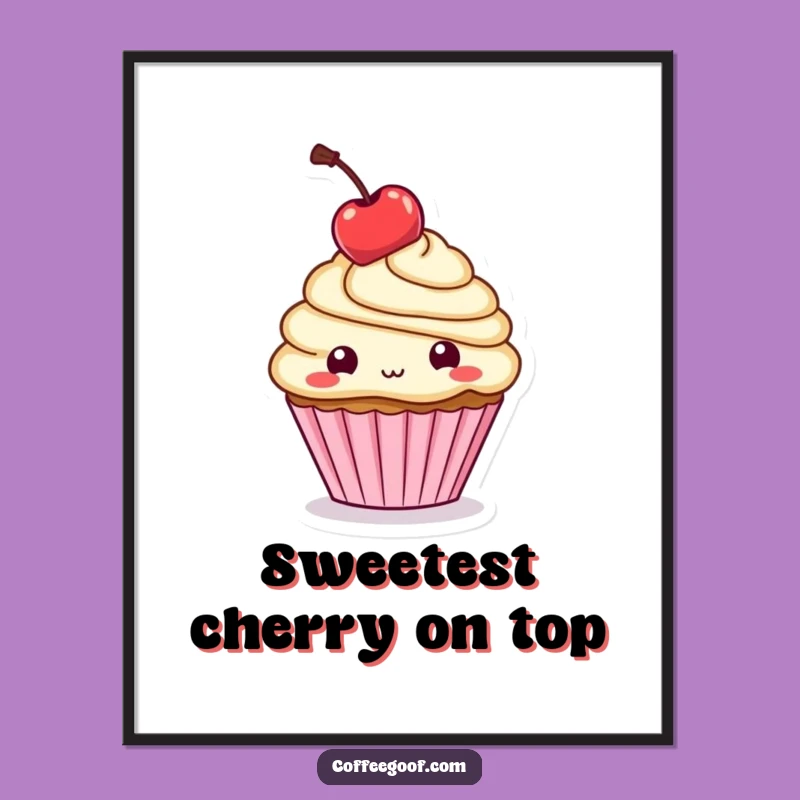 Free Printable Wall Art: Cupcake Cherry Balance, Hilarious Downloadable Decor!