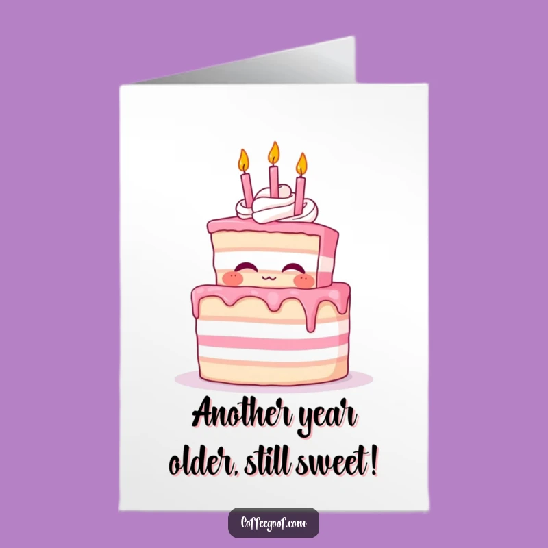 Free Printable Birthday Cake Card: Funny Downloadable Gift for a Sweet Celebration