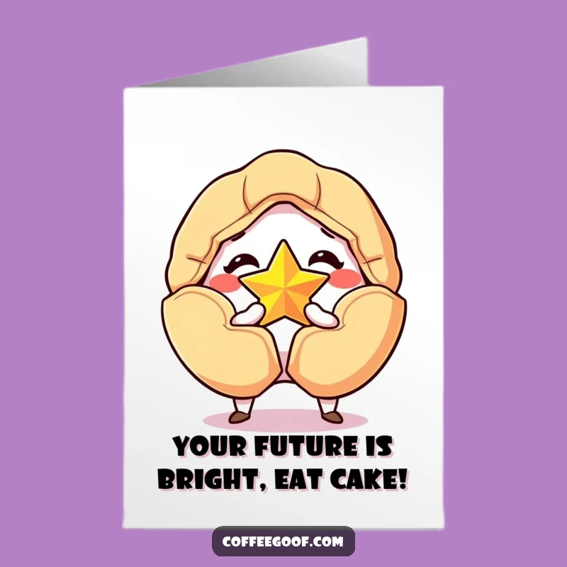 Free Printable Birthday Card: Fortune Cookie Reveals Star Funny Birthday Downloadable Gift