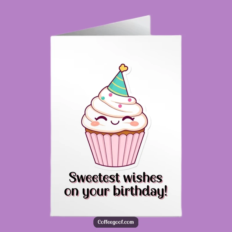 Free Printable Birthday Cupcake Card Funny - Winking Sweet Treat Downloadable Gift