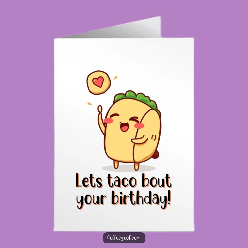 Free Printable Funny Birthday Card: Winking Taco Flips Pancake, Unique Downloadable Gift