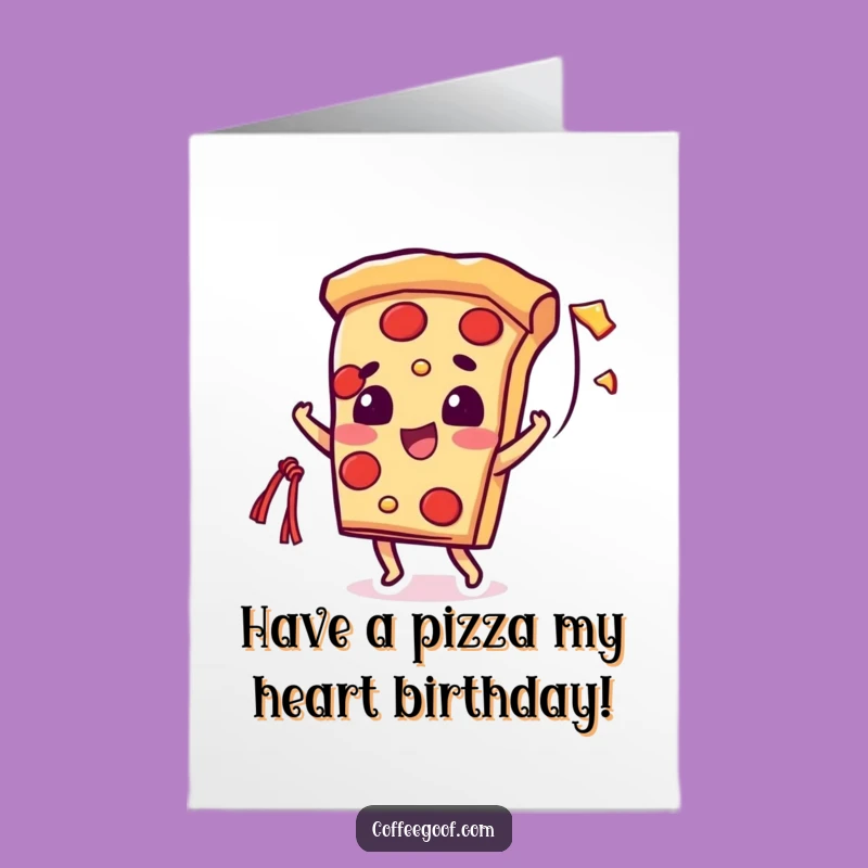 Free Printable Pizza Birthday Card: Cheesy String Throw Downloadable Gift!