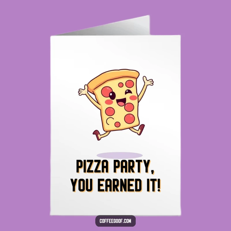 Free Printable Pizza Leap Birthday Card - Funny Downloadable Gift for Pizza Lovers