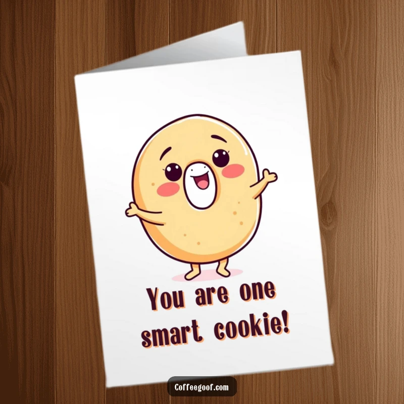 Funny Free Printable Congratulations Card featuring a grinning bagel character busting out a happy, celebratory jig.