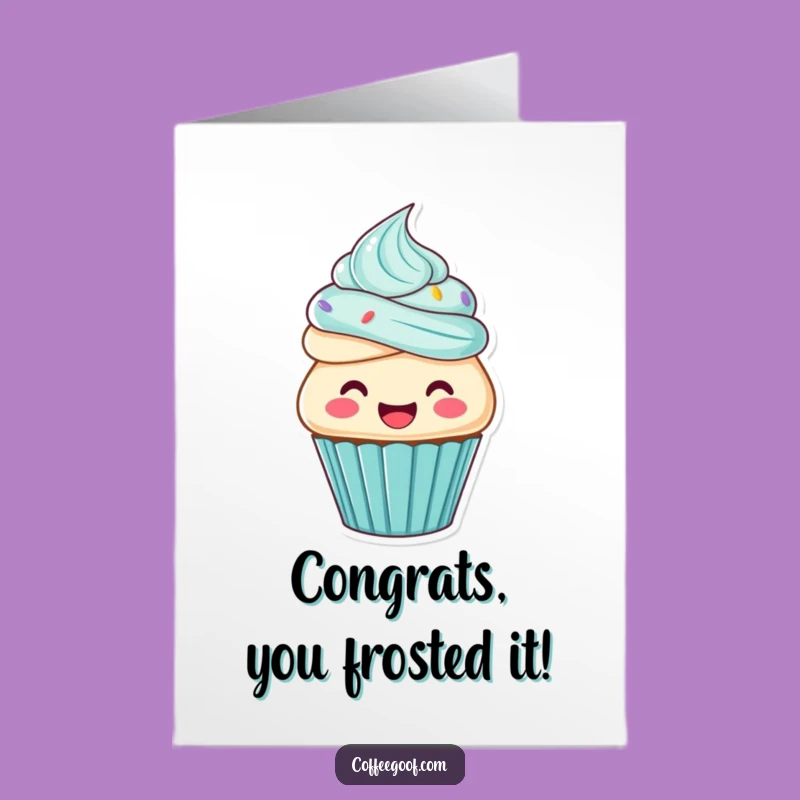 Free Printable Congrats Card: Cupcake Frosting Celebration, Sweet Success Download