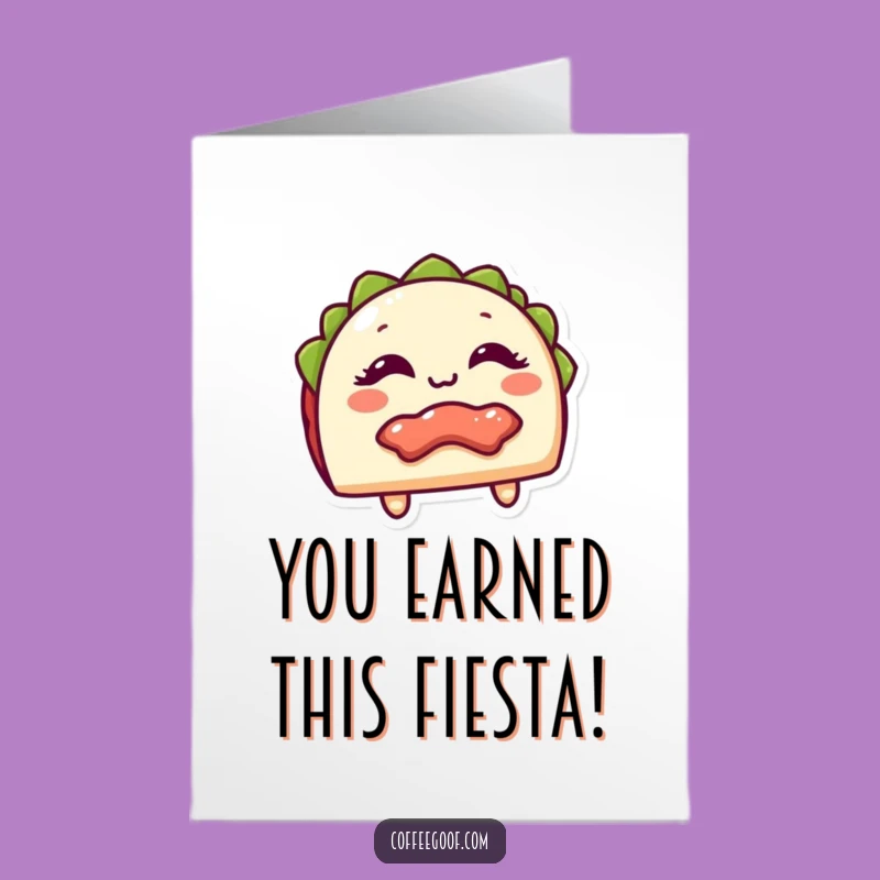 Free Printable Congrats Card: Giggling Taco - Funny Downloadable