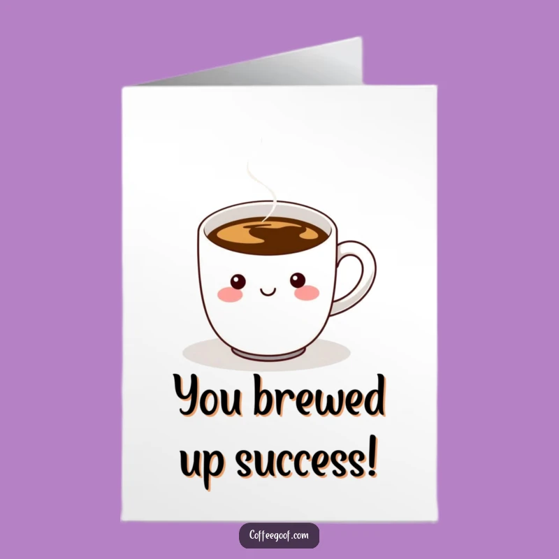 Free Printable Congrats Card: Wiggling Coffee Cup, Funny Celebration, Instant Downloadable Gift
