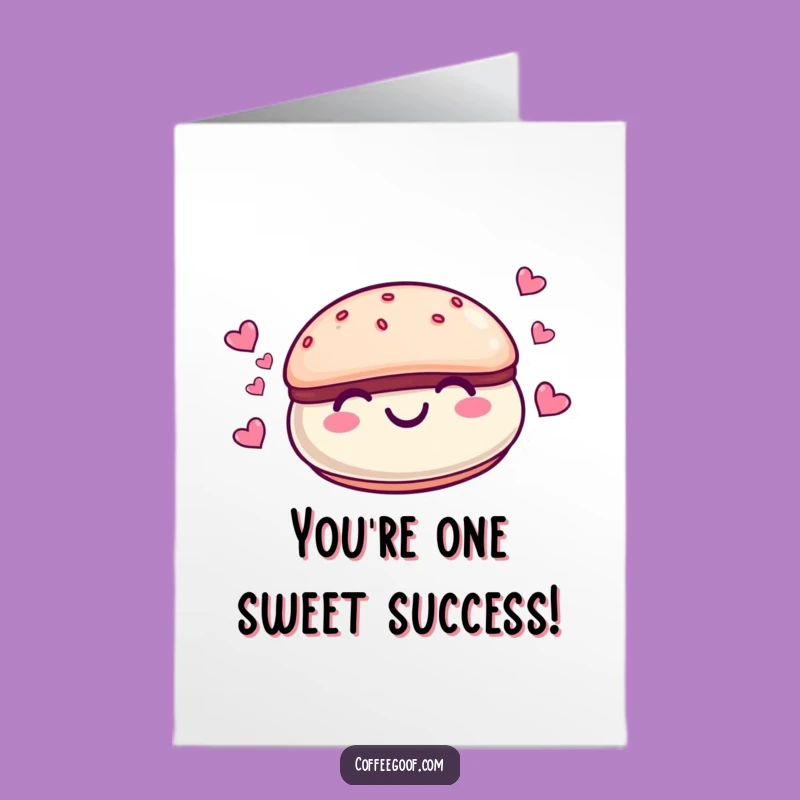 Free Printable Congrats Macaroon Card: Heartfelt Success Downloadable Greeting