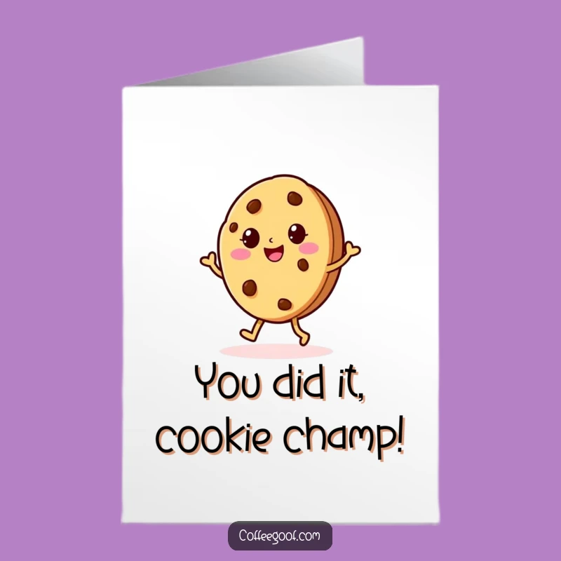 Free Printable Congratulations Card: Jigging Cookie for a Sweetly Celebrated Achievement