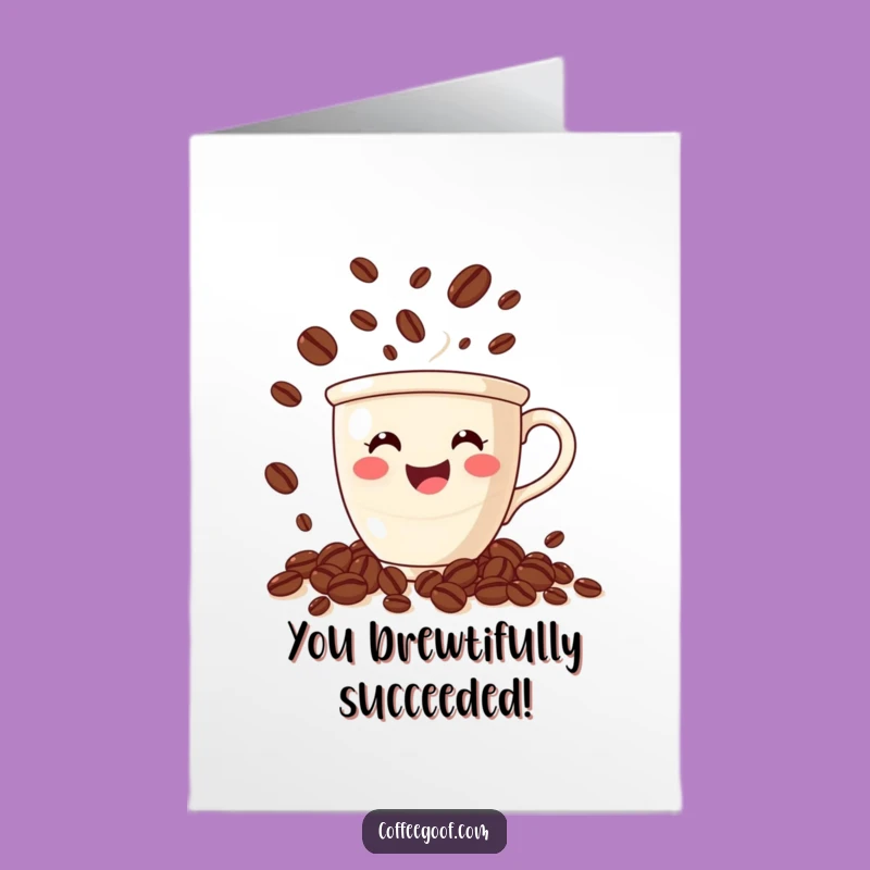 Free Printable Congratulations Card: Juggling Coffee Cup, Celebrate Wins with Downloadable Brew-tiful Humor