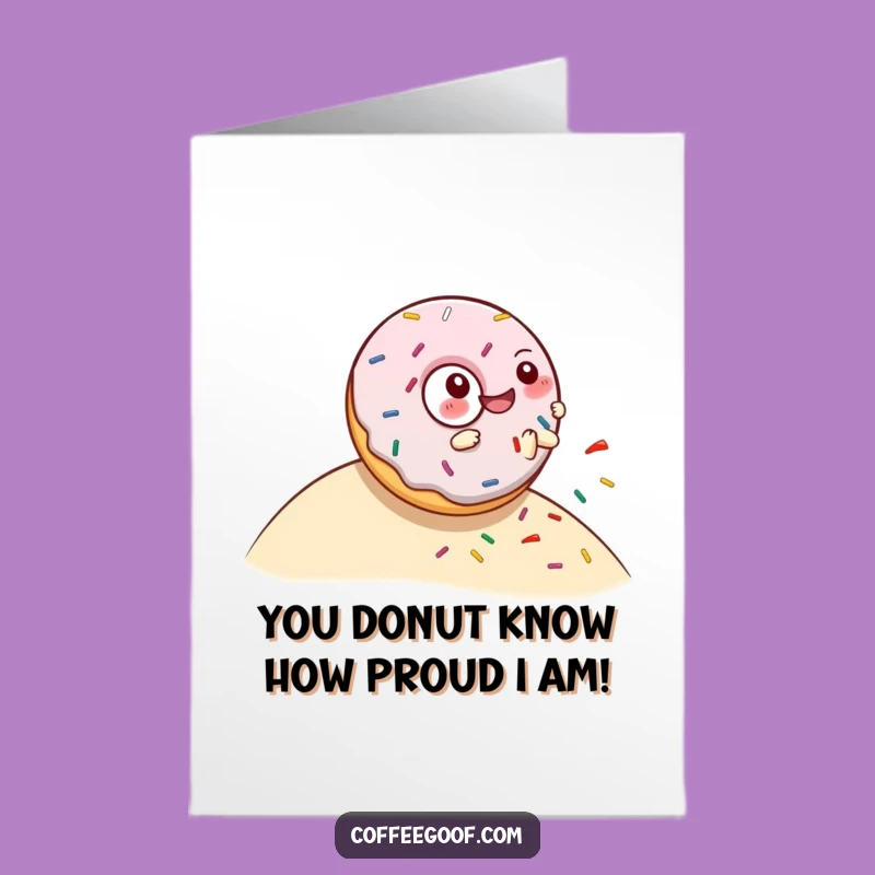 Free Printable Donut Congrats Card: Giggling Sprinkle Roll Downloadable Celebration!