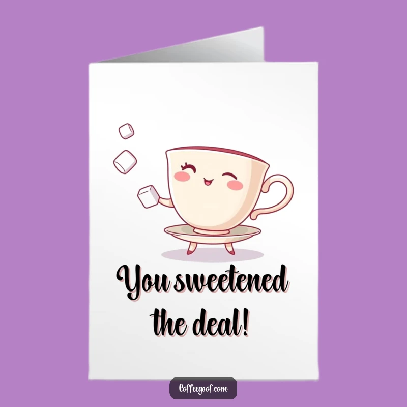 Free Printable Teacup Congratulations Card - Juggling Success Downloadable!