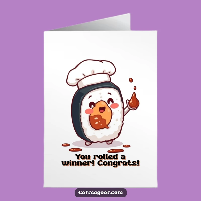 Hilarious Free Printable Sushi Congratulations Card - Downloadable DIY Gift