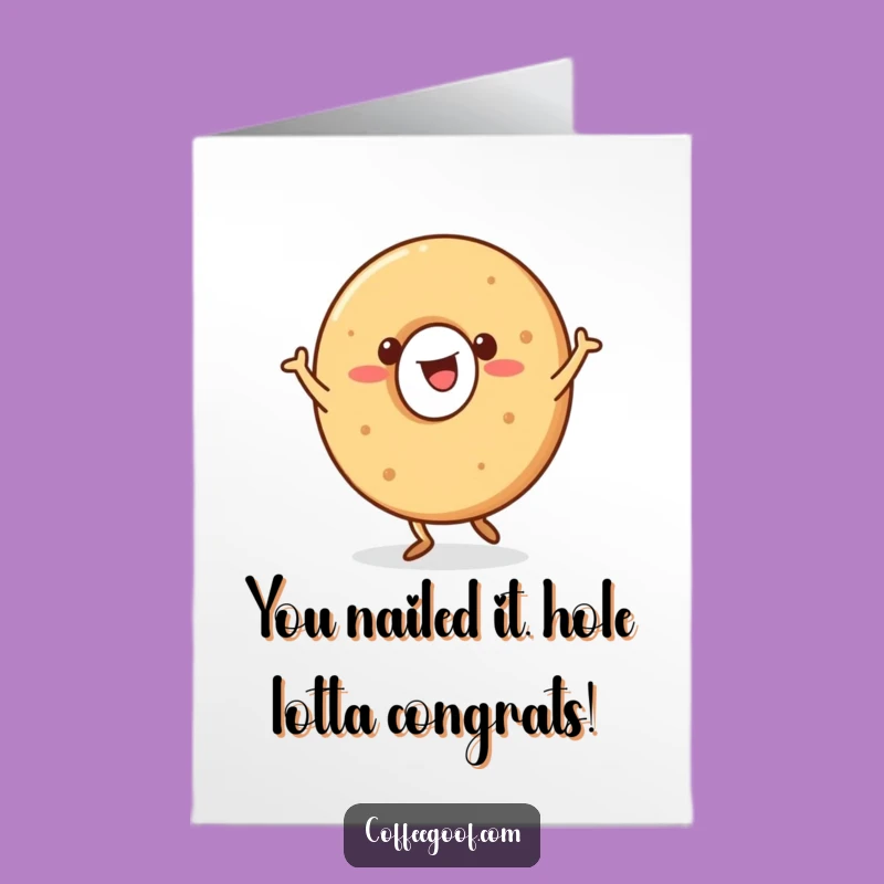 Free Printable Bagel Congratulations Card - Jigging for Success Downloadable!