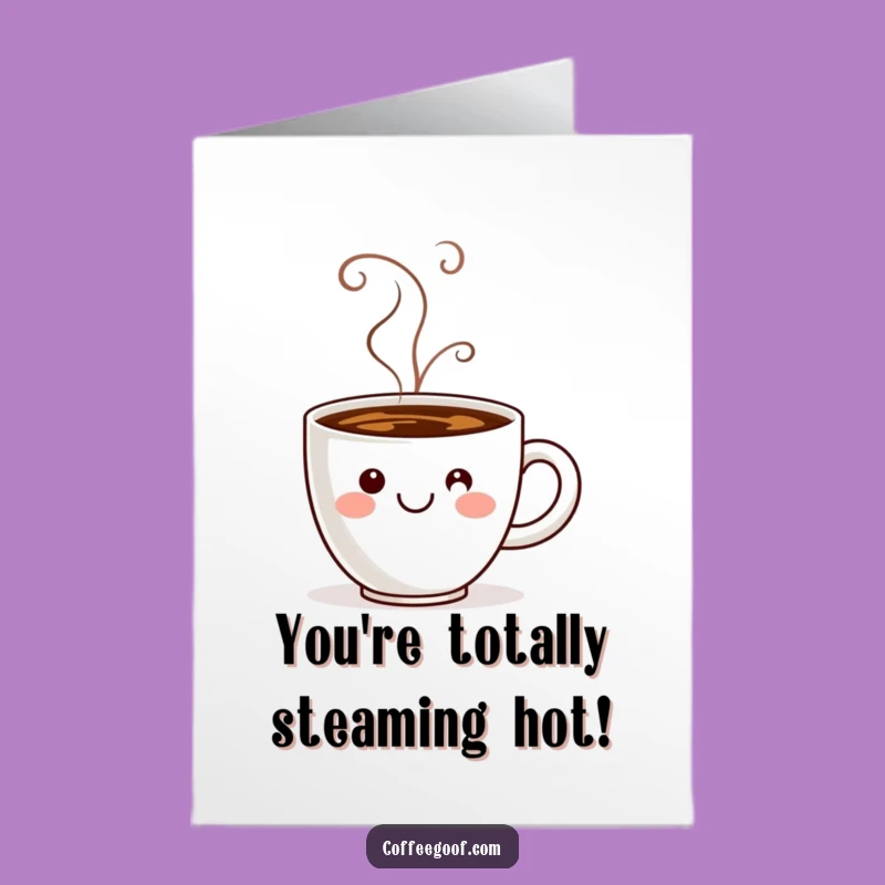 Free Printable Coffee Congratulations Card: Smiley Steam Celebrate Success Downloadable