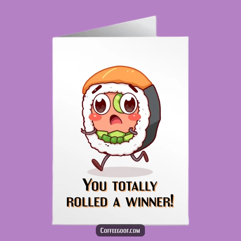 Free Printable Sushi Card: Surprising Congratulations Downloadable Gift!