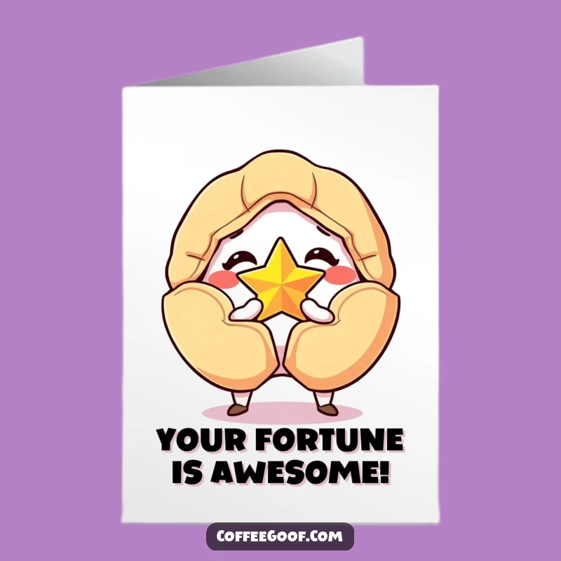 Free Printable Congrats Card: Fortune Cookie Star Reveal Funny Celebration Downloadable Gift