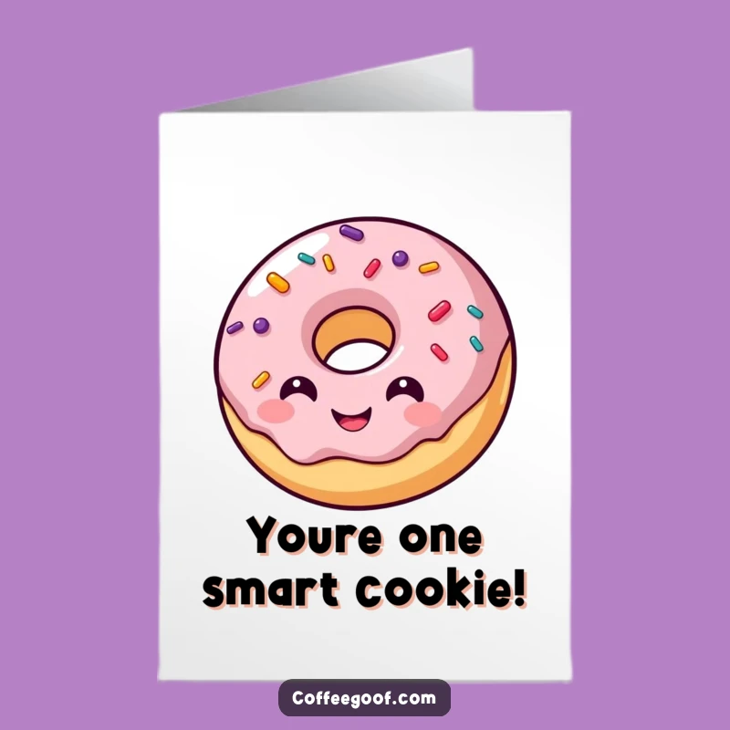 Free Printable Congrats Card: Bouncing Donut, Sprinkly Joy, Instant Downloadable Gift