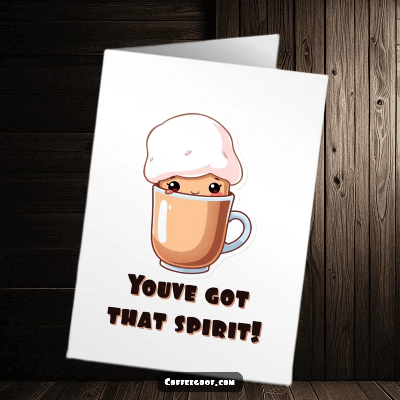 Free Printable Congratulations Card: A cup of cocoa with a fun marshmallow hat, offering warm and sweet congratulations for their achievement.