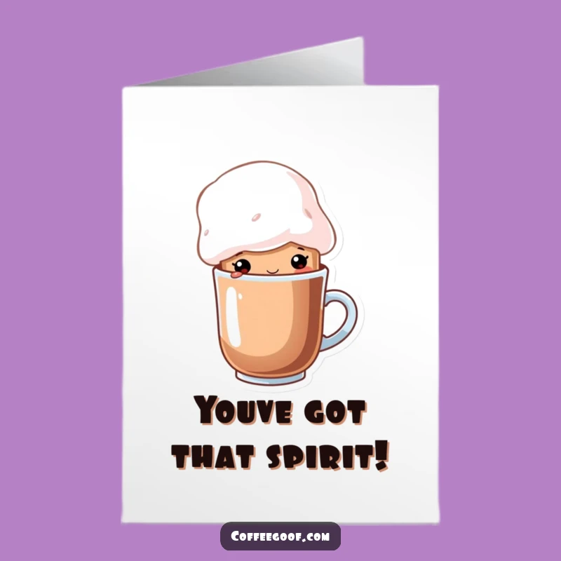 Free Printable Cozy Cocoa Congrats Card: Marshmallow Warmth Downloadable