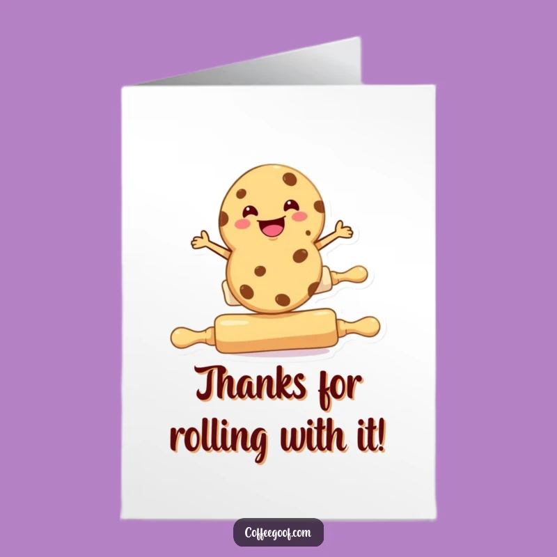 Free Printable Thank You Card: Cookie Rolling Pin Gratitude, Balanced Thanks Download