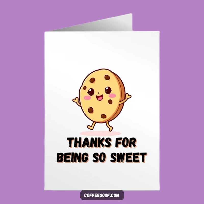 Free Printable Thank You Card: Jigging Cookie for a Sweetly Expressed Gratitude