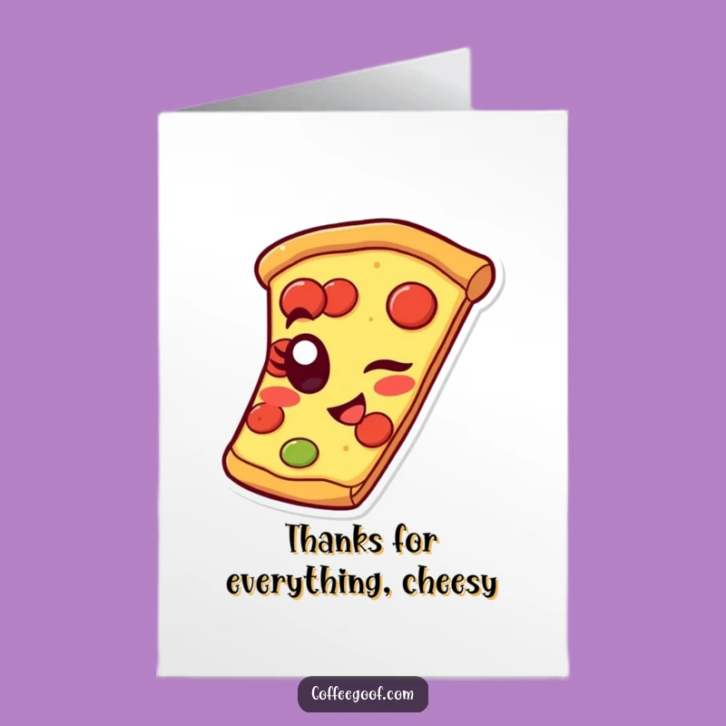 Free Printable Thank You Card: Pizza Slice Says Thanks, Funny Food