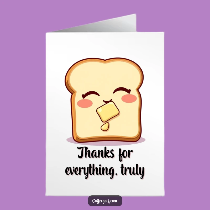 Free Printable Thank You Card: Winking Toast - Funny Downloadable