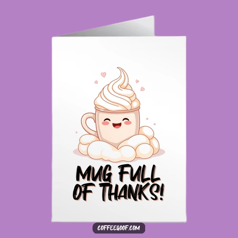 Free Printable Thank You Cocoa Mug Card - Funny Downloadable Gift for Warm Thanks