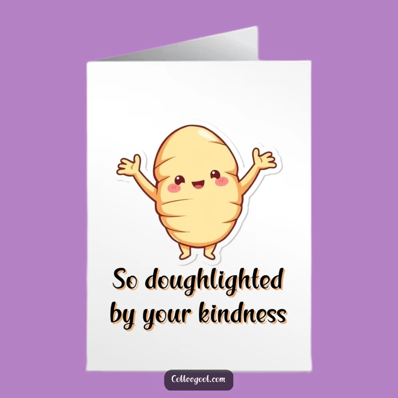 Free Printable Thank You Card: Proud Croissant Expressing Gratitude, Funny Gift