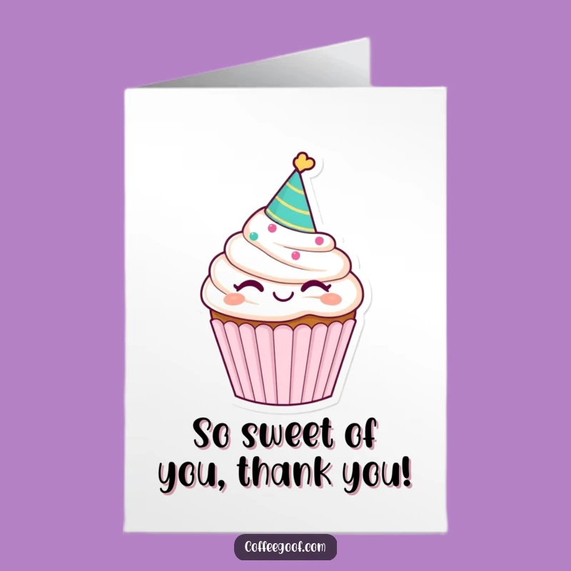 Free Printable Thank You Cupcake Card Funny - Winking Sweet Treat Downloadable Gift