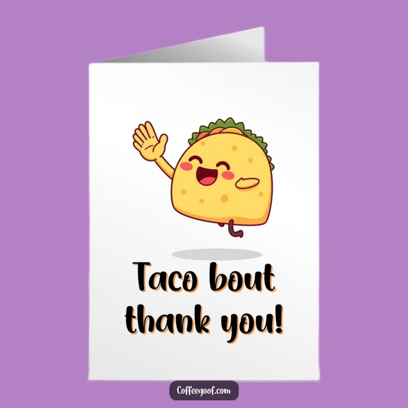 Funny Free Printable Taco Thank You Card - Gratitude Fiesta Downloadable