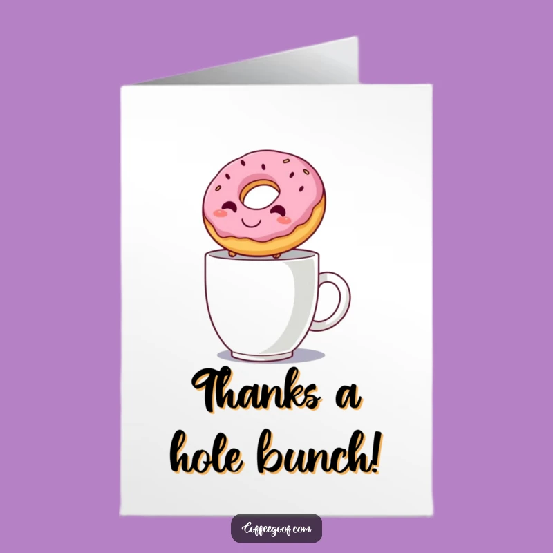 Funny Free Printable Donut Thank You Card - Sweet Gratitude Downloadable