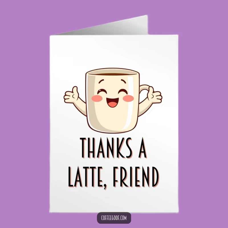 Free Printable Hugging Coffee Mug Thank You Card - Hilarious Downloadable Note for Showing Appreciation
