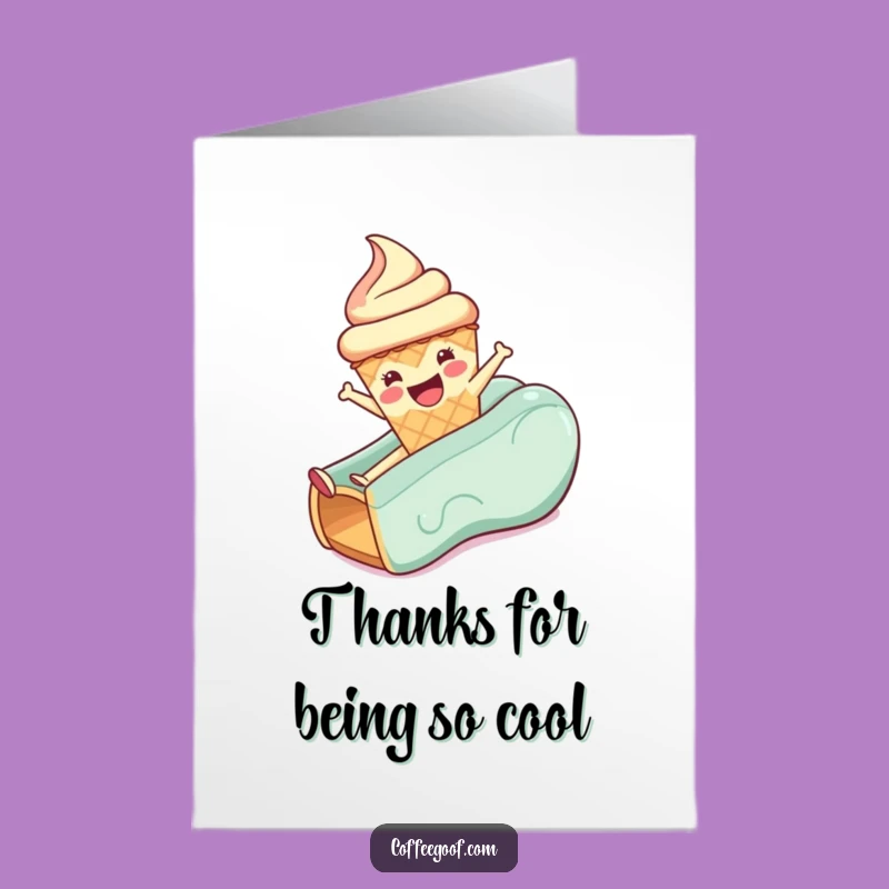 Free Printable Funny Ice Cream Thank You Card: Sweet Gratitude Downloadable