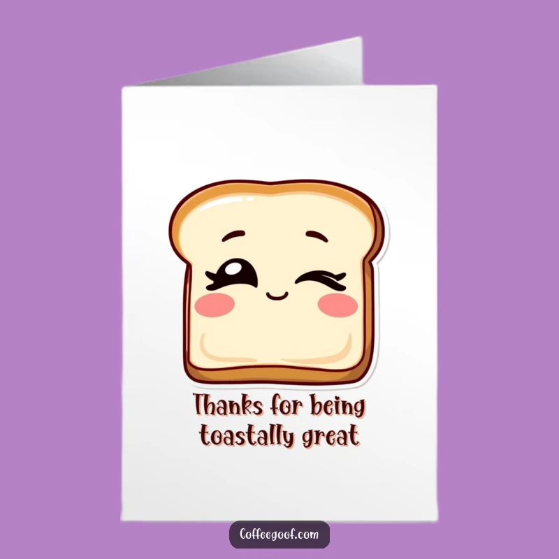 Free Printable Thank You Card: Winking Toast Design, Print at Home Gift
