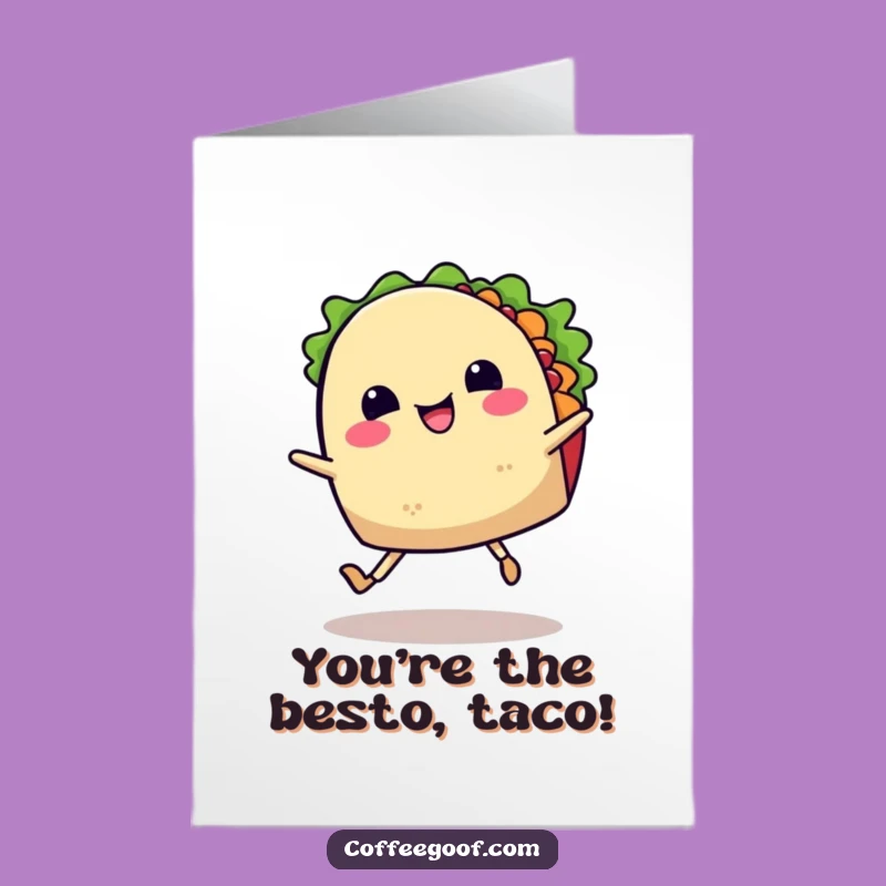 Free Printable Thank You Card: Dancing Taco Showing Appreciation with Flavor!